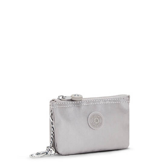 Sacs Kipling Creativity Mini Metallic Pouch Keychain Argent | FR 1114WN